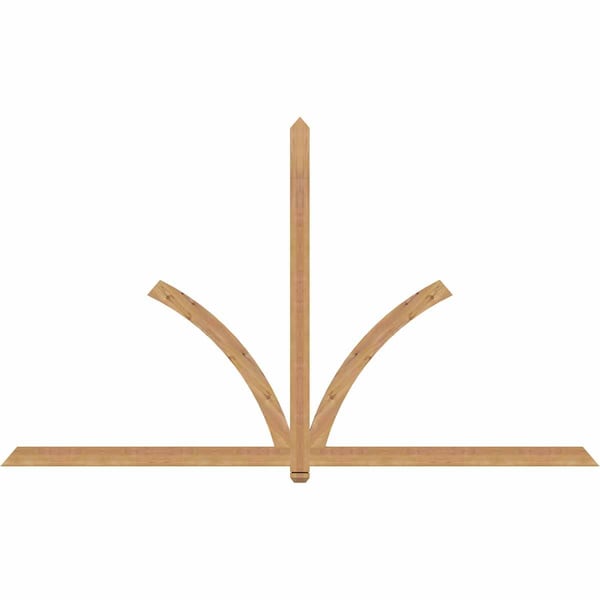 Ekena Millwork Redmond Timber Gable Bracket, Western Red Cedar, 108"W x 63"H x 1 1/2"D x 3 1/2"F, 14/12 Pitch GBW108X63X0204RED00SWR - main
